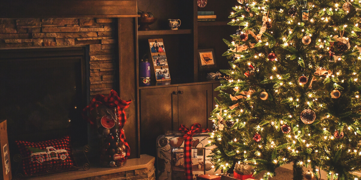 A festive home interior
