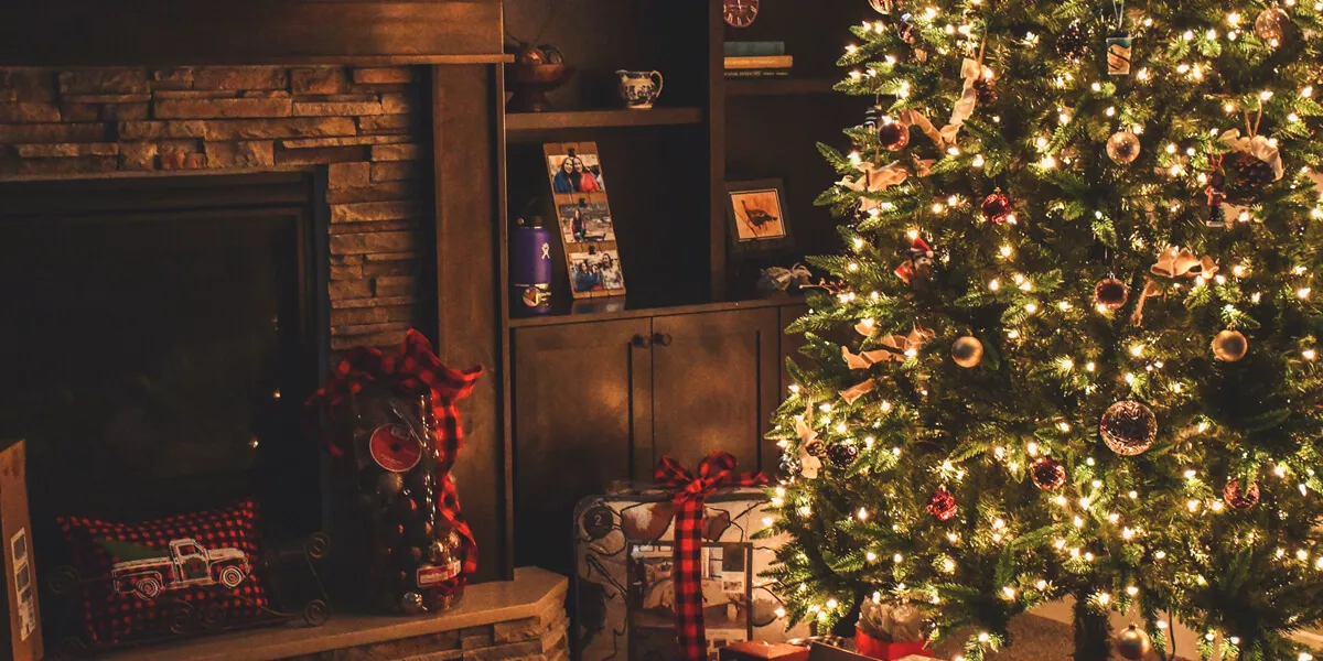 A festive home interior