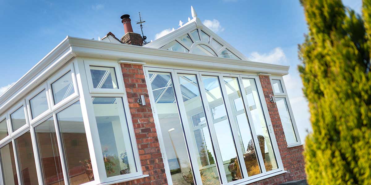 Brick Conservatory with Gable Front