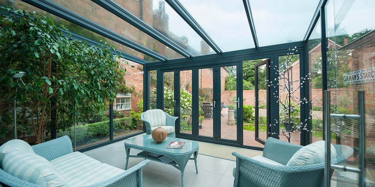 Lean-To Conservatory Internal View To Garden