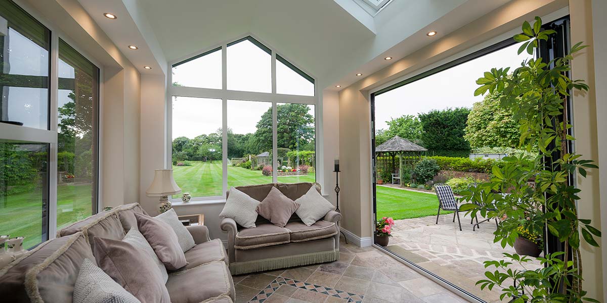 Tiled Roof Extension Internal Image With Garden View